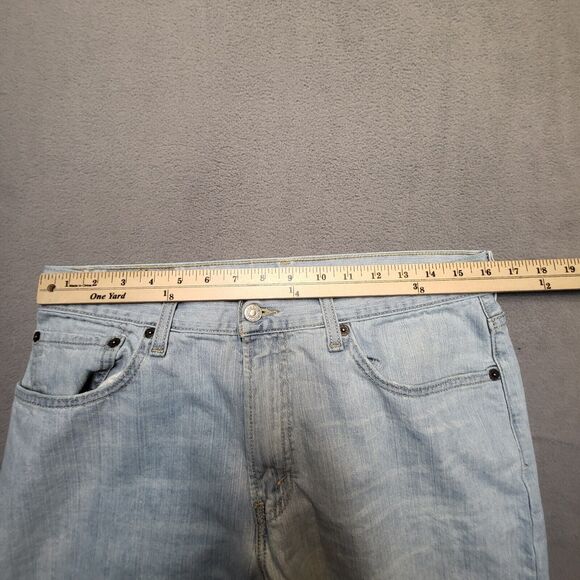 Levi's 505 Jeans Mens 32x30 Blue Regular Fit Straight Leg Distressed Denim - Picture 8 of 10